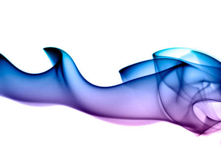 Smoke like a fish on white backgroundの写真素材