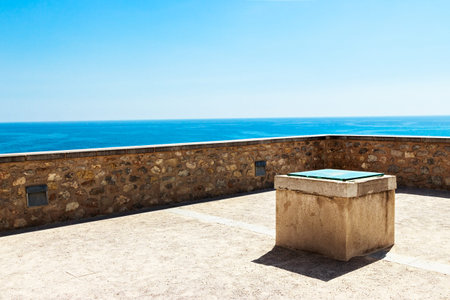 Terrace to contemplate the sea. Horizontal image.の写真素材