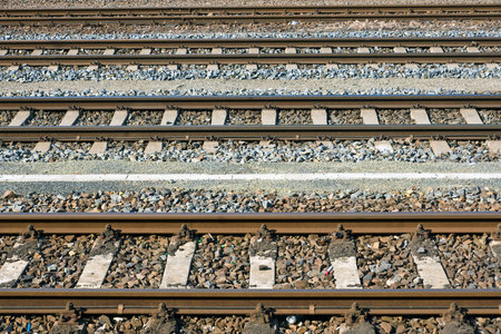 Parallel railroad tracks
