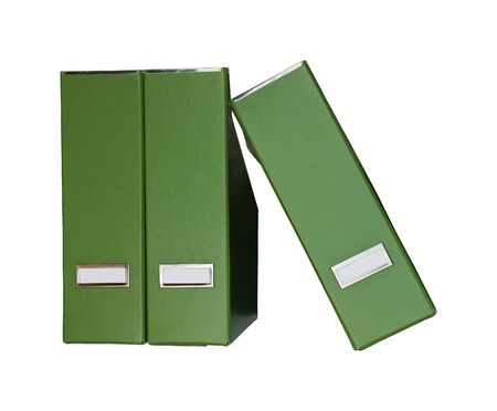Green magazine filesの写真素材