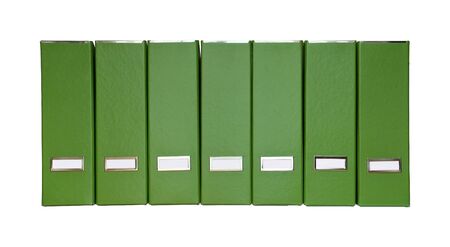 Isolated green magazine filesの写真素材