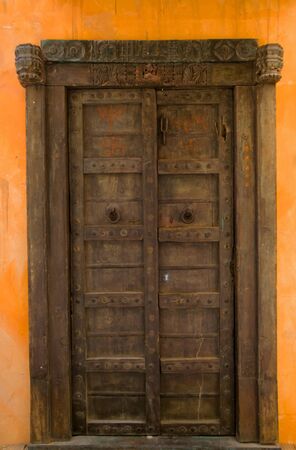 Beautiful wooden doorの写真素材