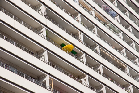 Balconies of a highrise buildingの写真素材