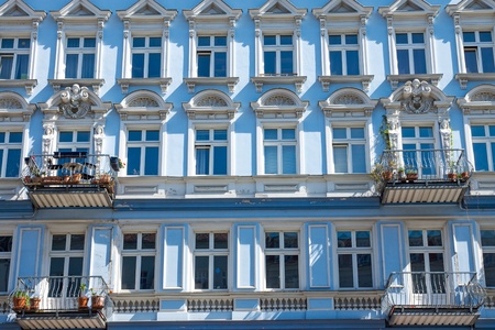 Detail of a restored houseの写真素材