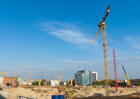 Building pit in Berlinの写真素材