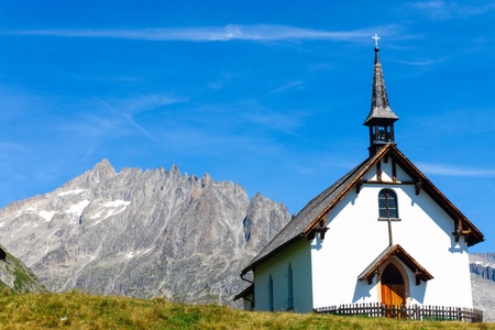 Small chapel in the alpsの写真素材