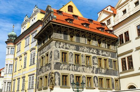 Beautiful historic buildings seen in Prague, Czech Republicのeditorial素材