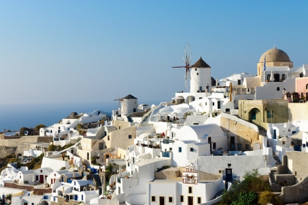 Beautiful Oia villageのeditorial素材