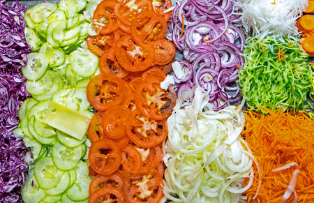 Colourful salad buffetの写真素材