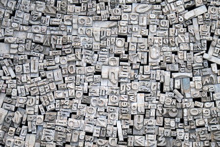 Historic typography letters