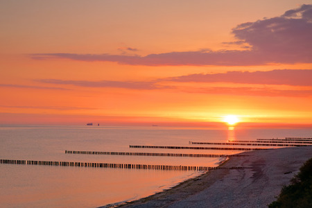 Sunrise at the baltic seaの写真素材