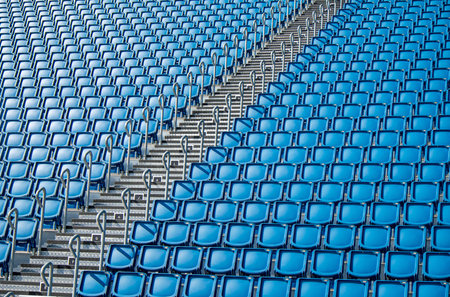 Stadium seats and stairs