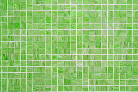 Green square tiled backgroundの写真素材