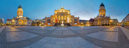 Panorama of the Gendarmenmarkt in Berlin at dawnのeditorial素材