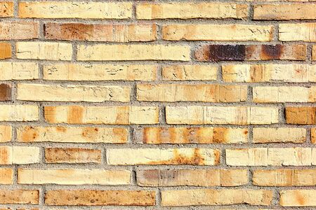Background from a fine brown brick wallの写真素材