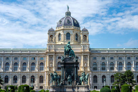The Natural History Museum with Maria-Theresa-Statue in Vienna, Austriaのeditorial素材