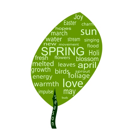 Spring tag abstractionのイラスト素材