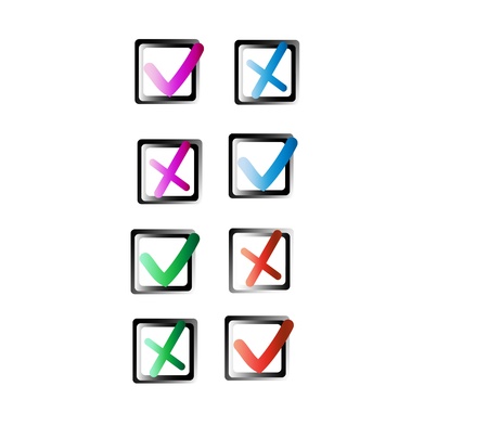 Check buttonsのイラスト素材