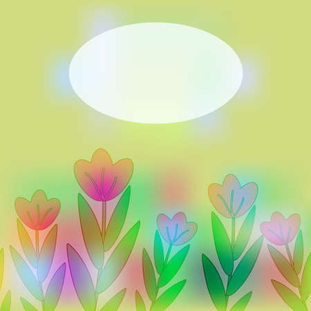 Decorative transparent flowers backgroundのイラスト素材