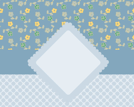 Decorative card background with seamless patternのイラスト素材