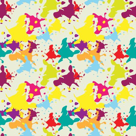 Multicolored blots seamless patternのイラスト素材