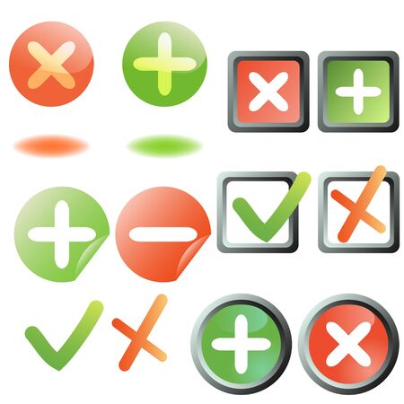 Add and remove buttons collectionのイラスト素材