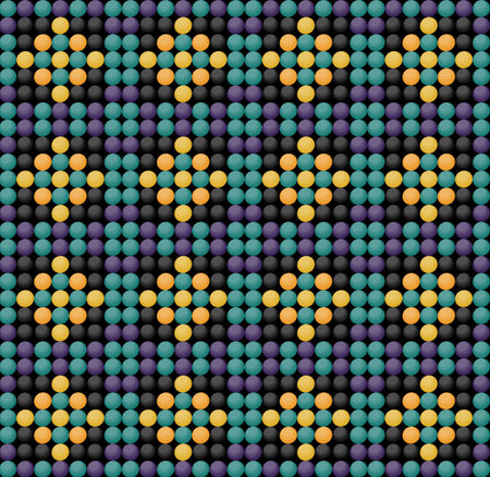 Beadwork seamless ornament