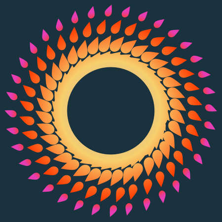 Abstract background with  fire circleのイラスト素材