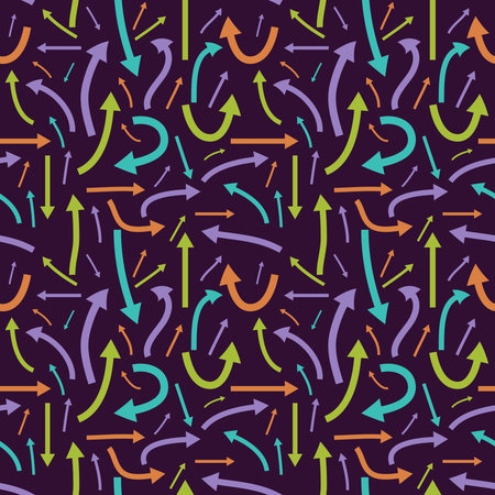  Seamless multicolored arrows patternのイラスト素材