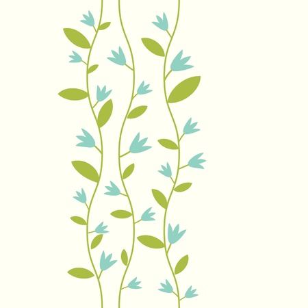 Blue decorative flowers card templateのイラスト素材