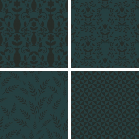 Seamless dark patterns setのイラスト素材