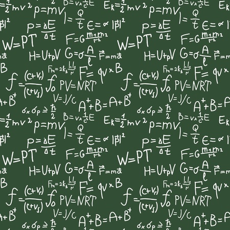 Physics formulas hand writing patternのイラスト素材