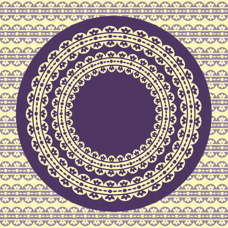 Card template with simple ornamentのイラスト素材