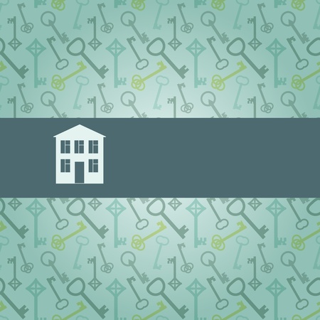 Real estate card templateのイラスト素材