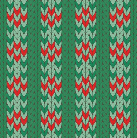Seamless knit pattern with ornamentのイラスト素材