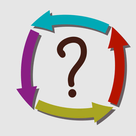  Question illustration with arrowsのイラスト素材