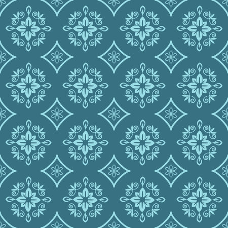 Seamless ornamental decorative damask pattern