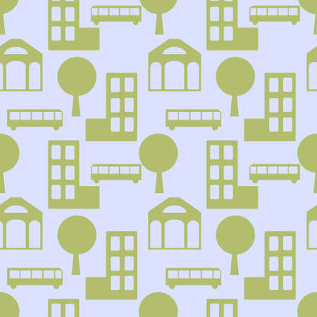Seamless city abstract simple patternのイラスト素材