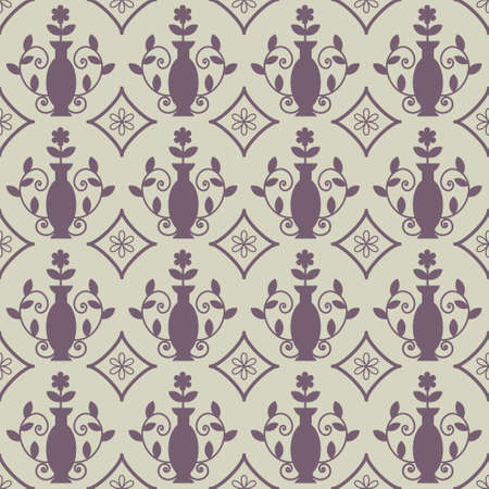 Seamless ornamental decorative damask patternのイラスト素材