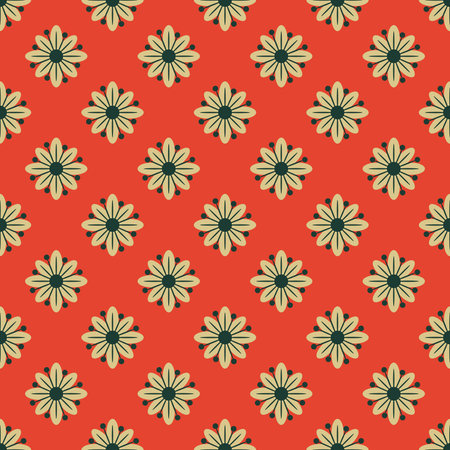 Seamless pattern with white flowers