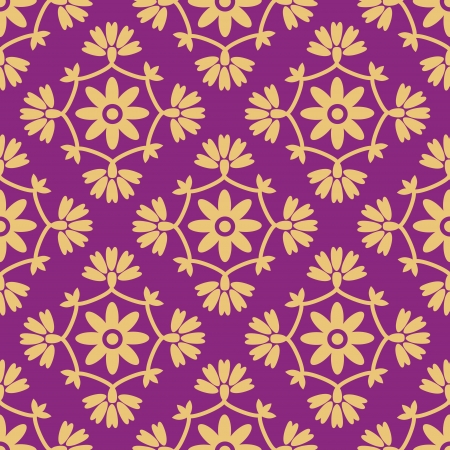 Seamless pattern yellow and purpleのイラスト素材