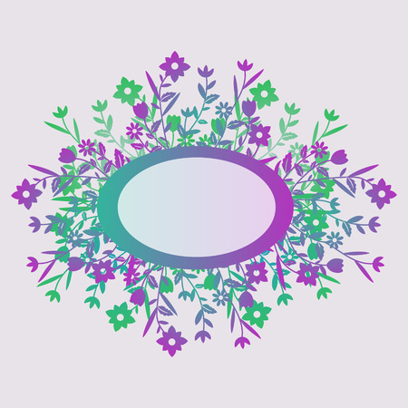 Floral frame with decorative flowersのイラスト素材
