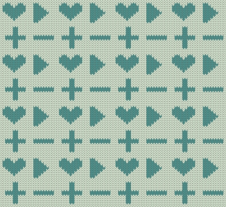 Seamless pattern knit different symbolsのイラスト素材