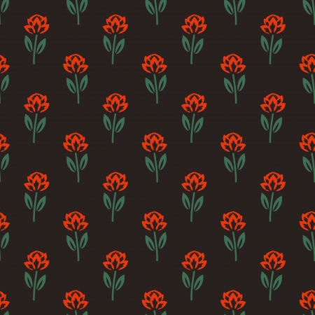 Seamless pattern with red flowersのイラスト素材
