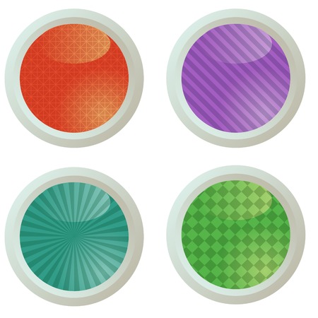 Buttons set various colorsのイラスト素材