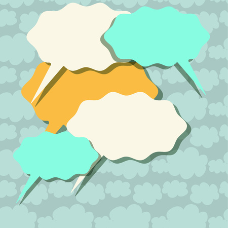  Temlate background with speech bubblesのイラスト素材