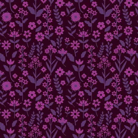 Seamless pattern with purple flowersの写真素材
