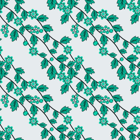 Seamless pattern with blue flowersの写真素材