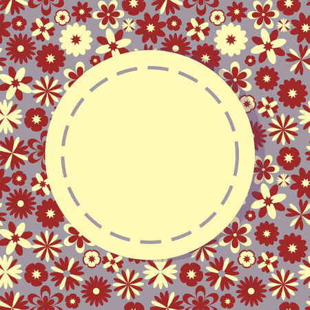 Card template with floral patternのイラスト素材