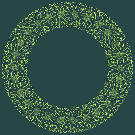 Floral frame with decorative flowersのイラスト素材